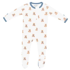 Zippered Footie in Teddy Bear