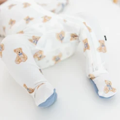 Zippered Footie in Teddy Bear