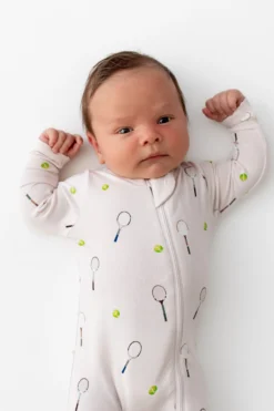 Zippered Footie in Tennis