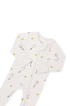 Zippered Footie in Tennis