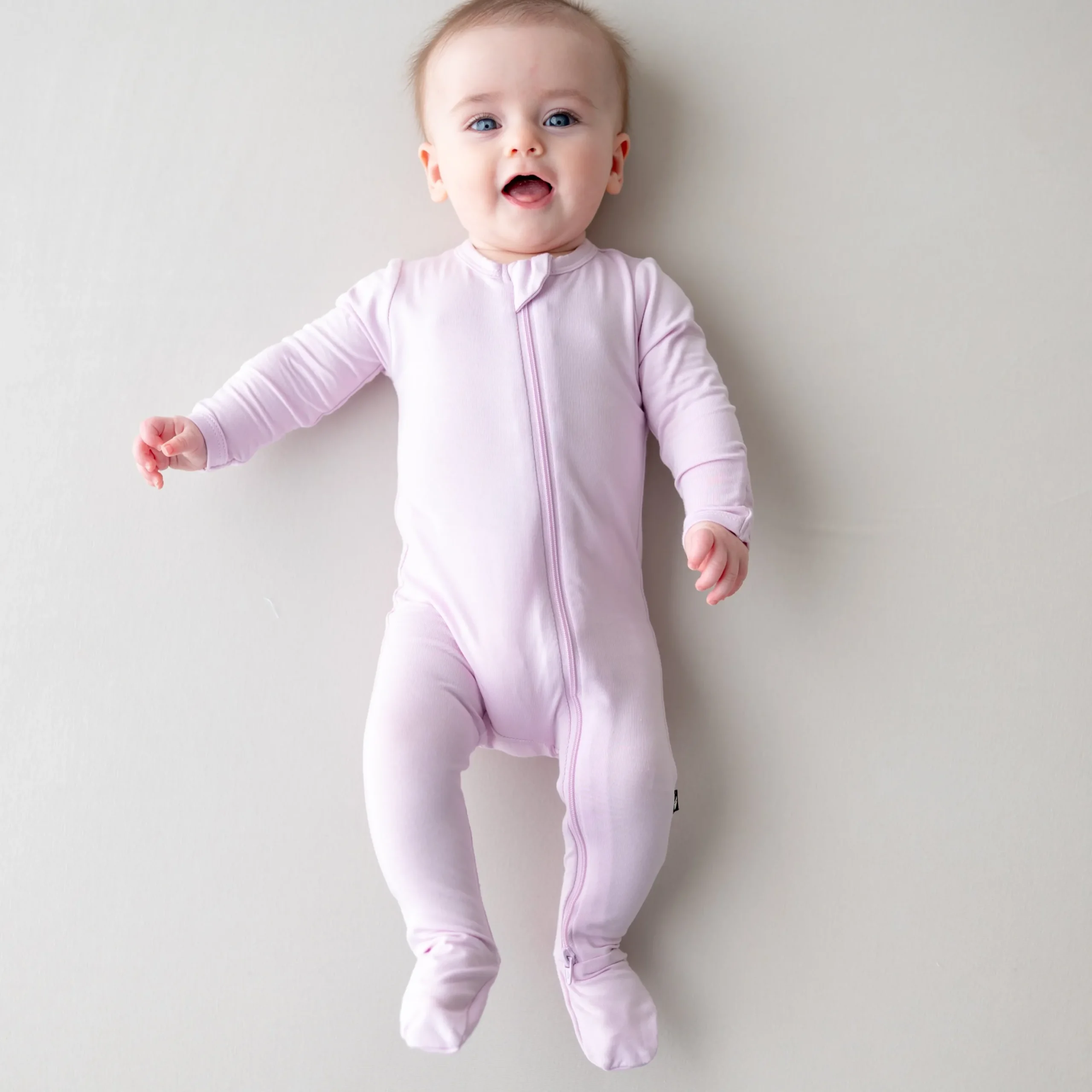 Zippered Footie in Thistle