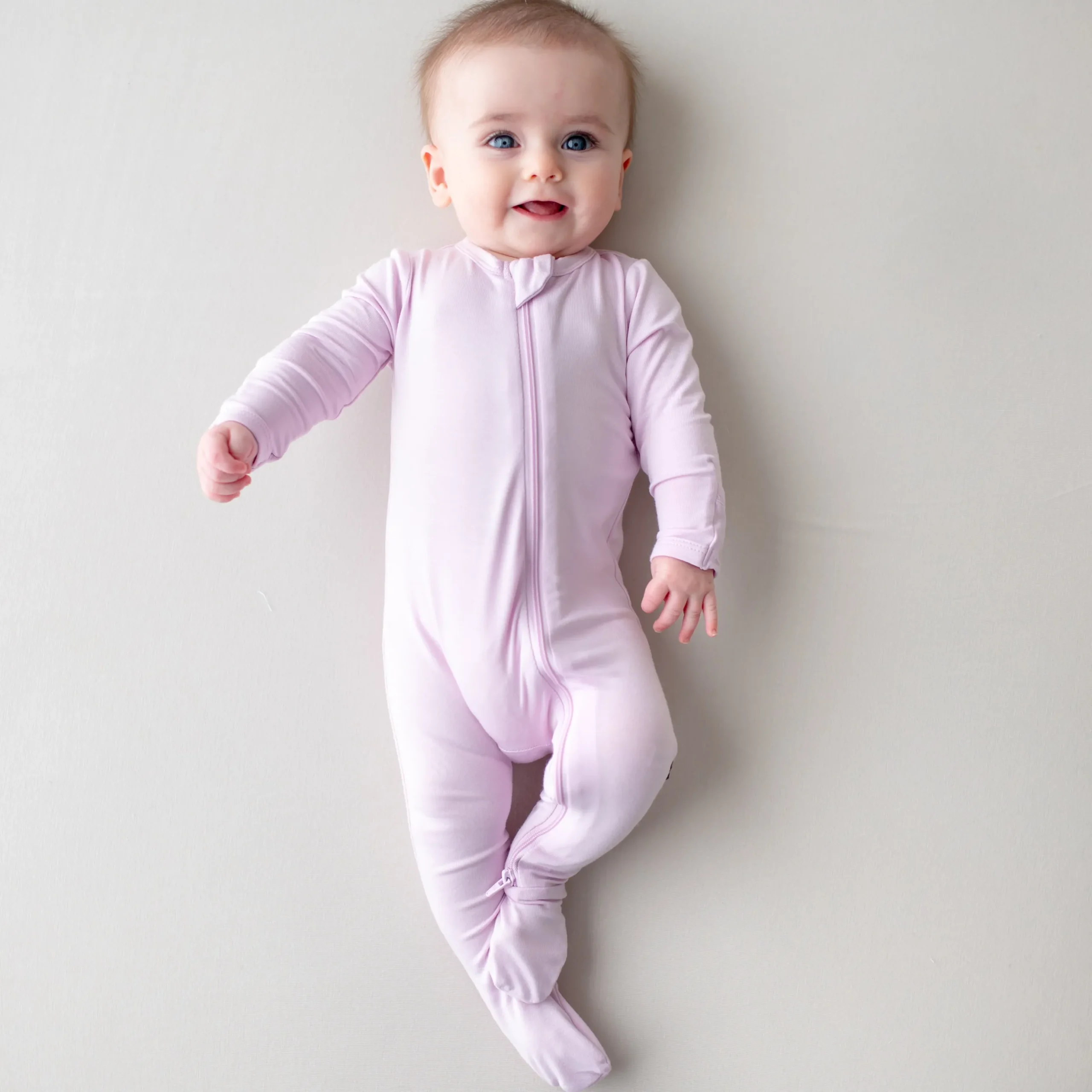 Zippered Footie in Thistle