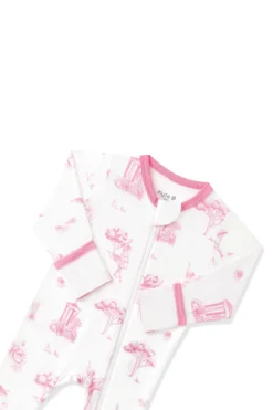 Zippered Footie in Toile Ballet