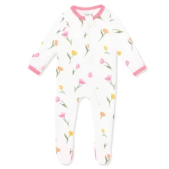 Zippered Footie in Tulip