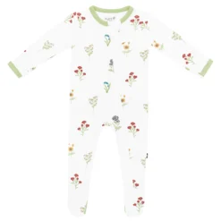 Zippered Footie in Wildflower