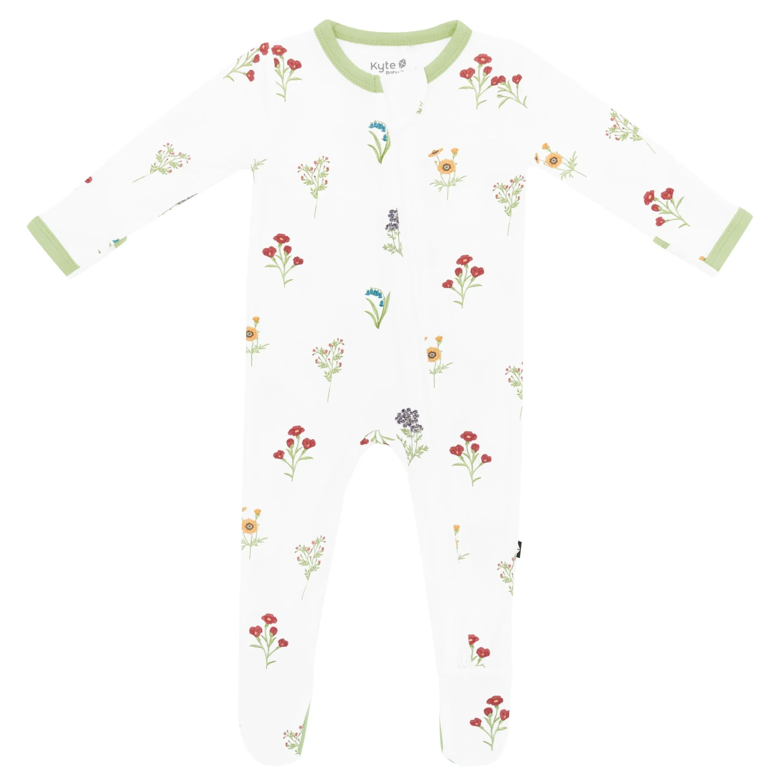 Zippered Footie in Wildflower