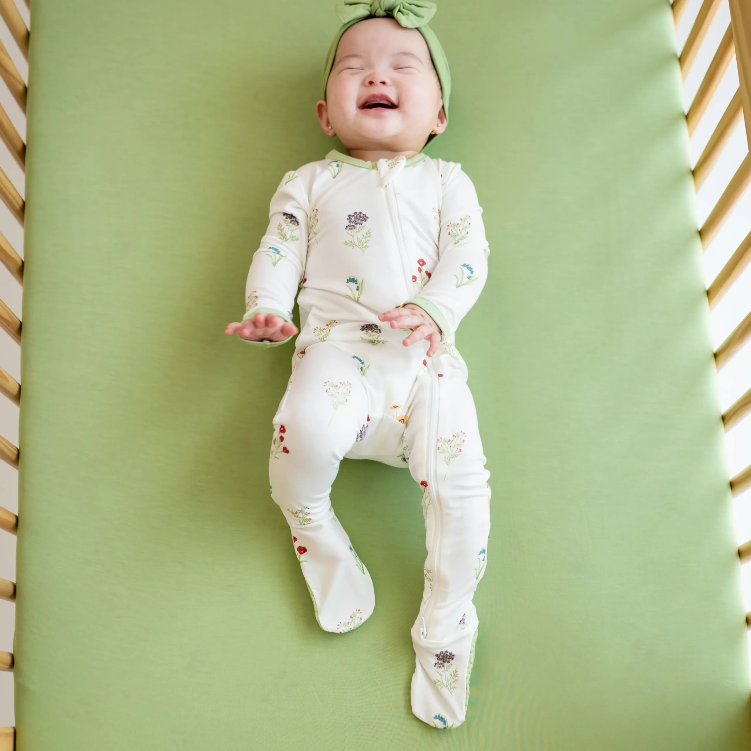 Zippered Footie in Wildflower
