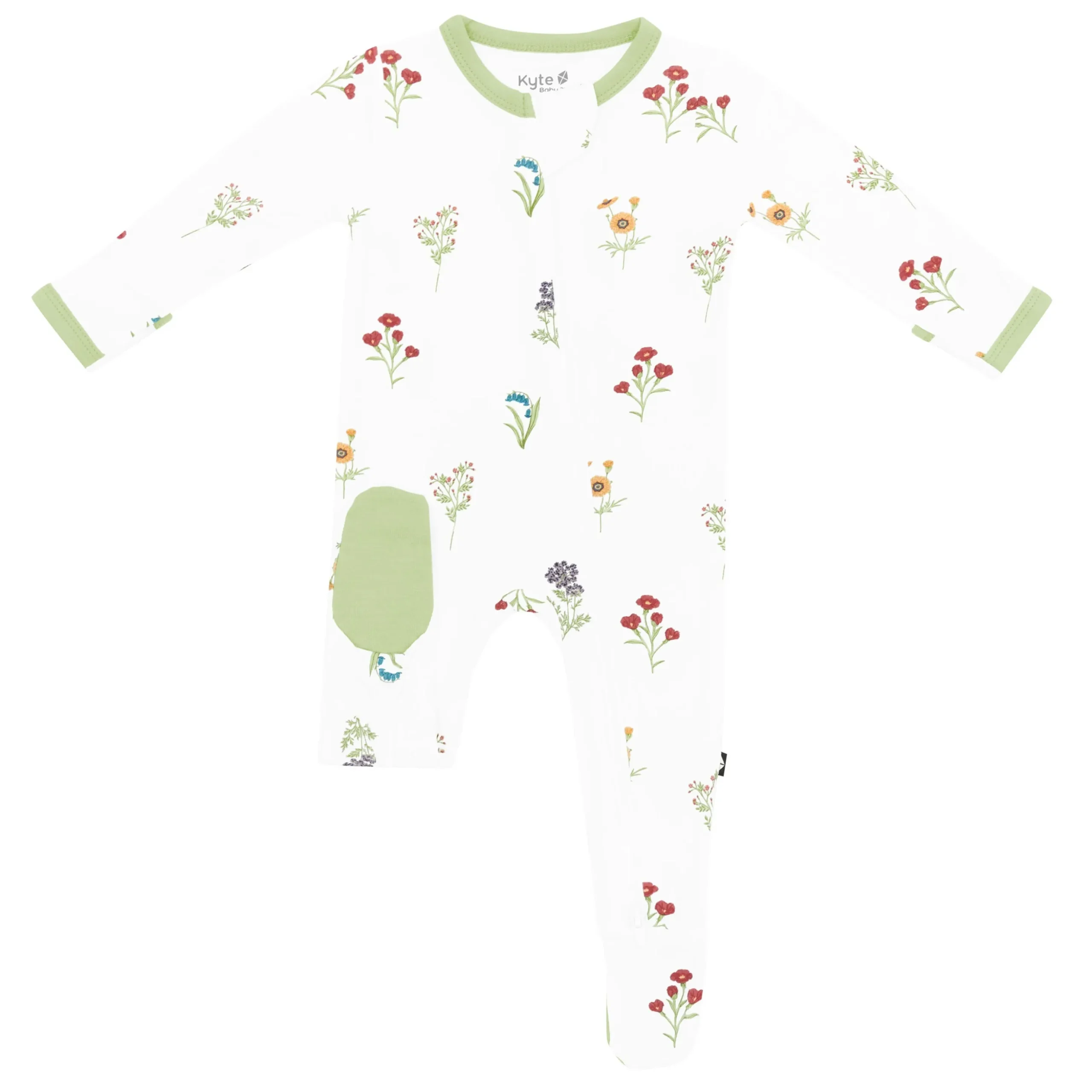 Zippered Footie in Wildflower