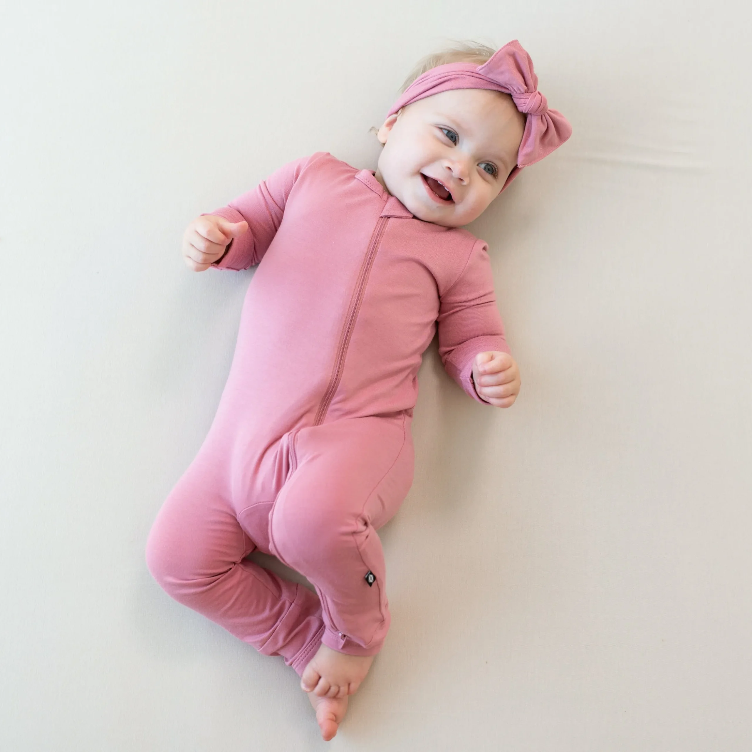 Zippered Romper in Apple Blossom