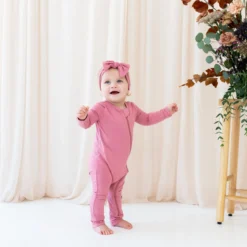 Zippered Romper in Apple Blossom