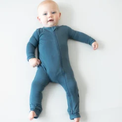 Zippered Romper in Atlantic