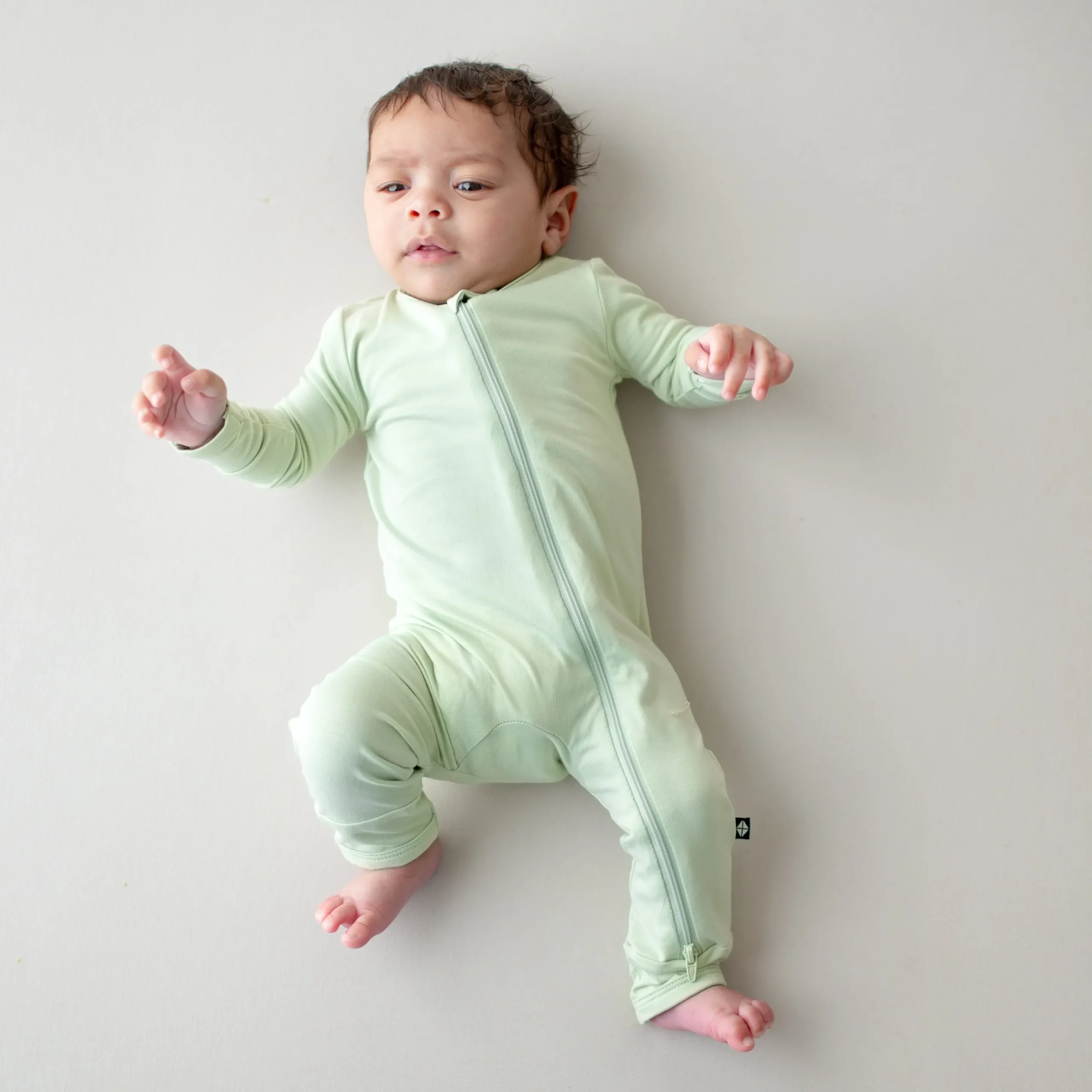 Zippered Romper in Basil