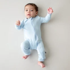 Zippered Romper in Breeze