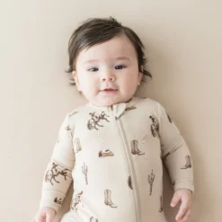 Zippered Romper in Classic Cowboy