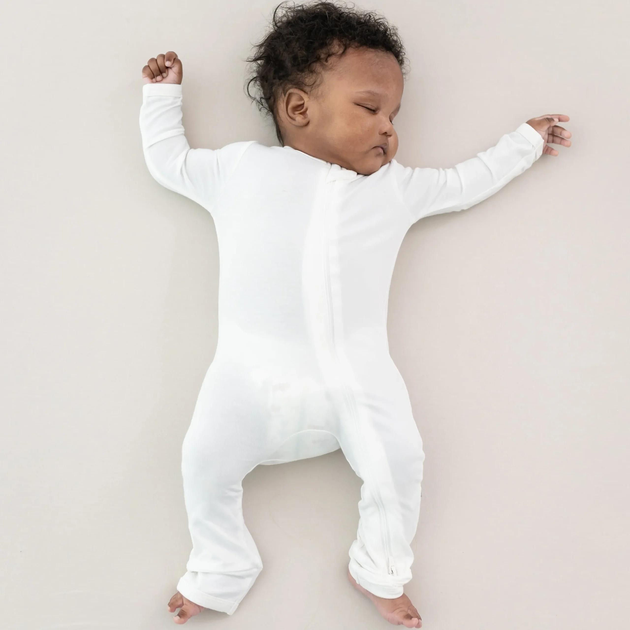 Zippered Romper in Cloud
