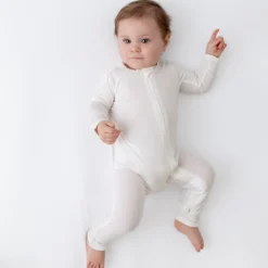 Zippered Romper in Cloud