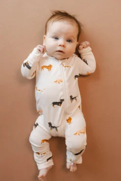 Zippered Romper in Dachshund