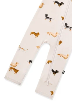 Zippered Romper in Dachshund