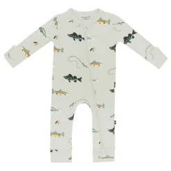 Zippered Romper in Fishing