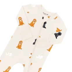 Zippered Romper in Fluffy Dog