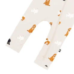 Zippered Romper in Fluffy Dog