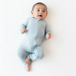 Zippered Romper in Fog