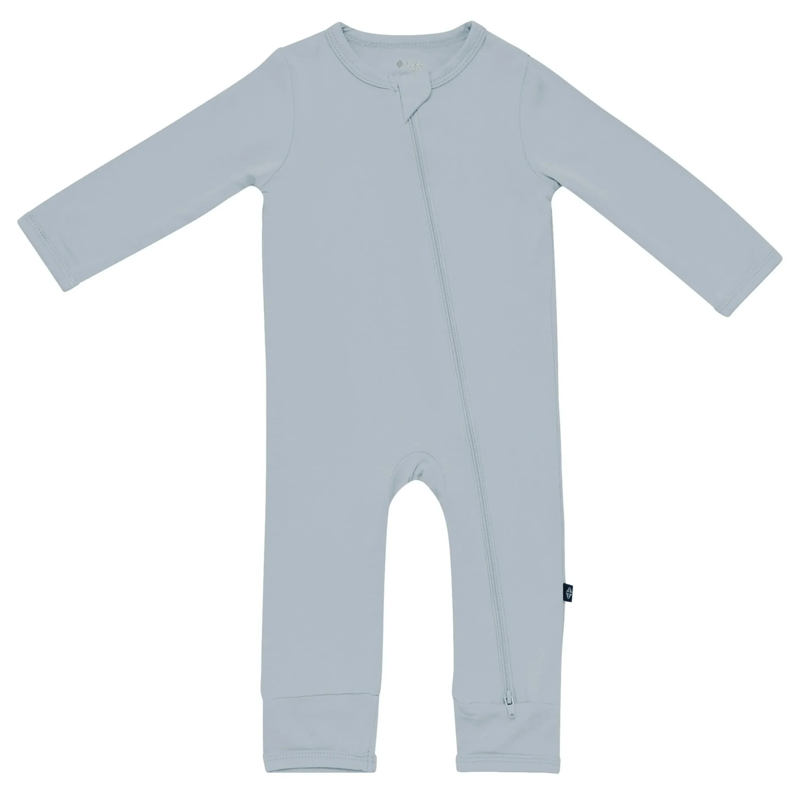 Zippered Romper in Fog