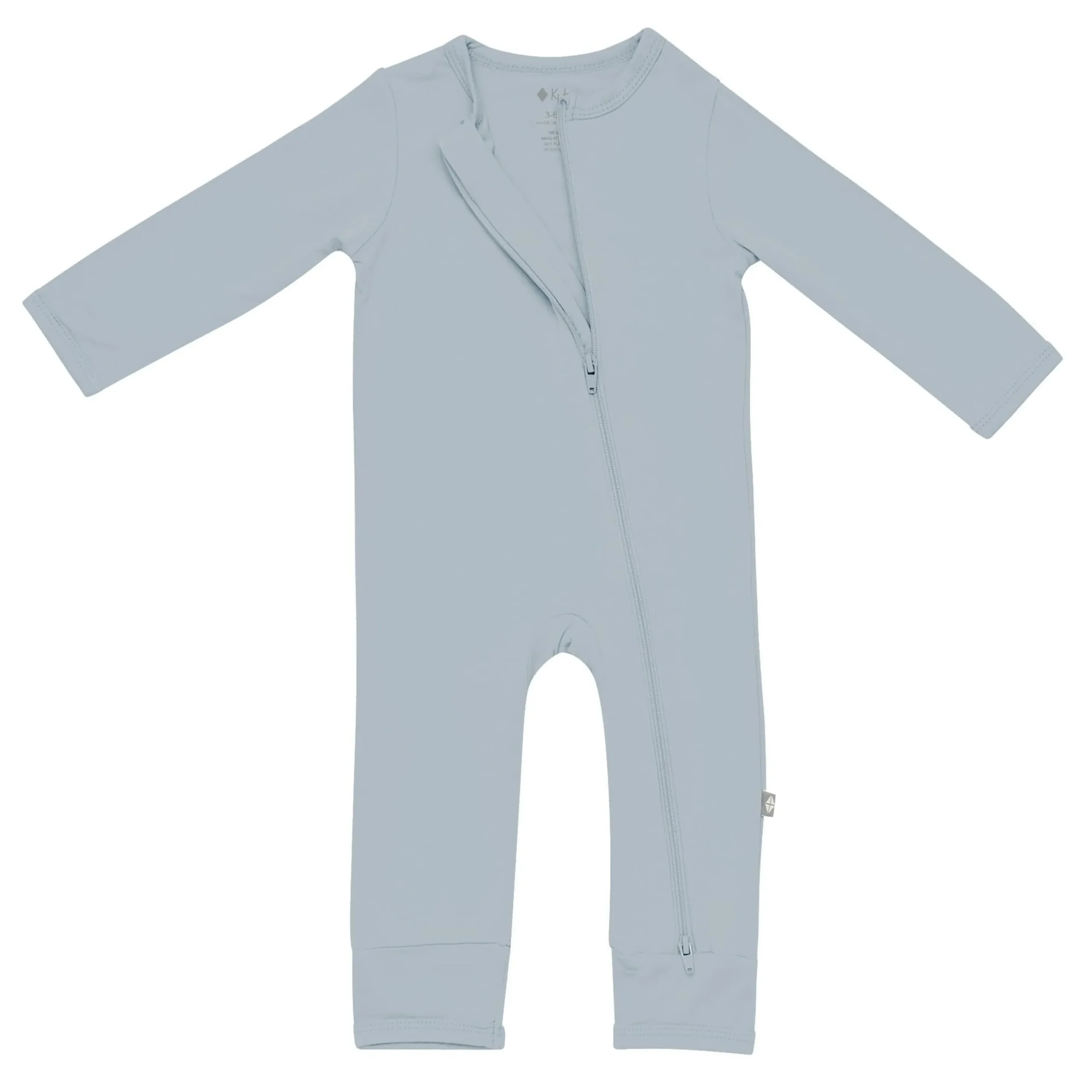Zippered Romper in Fog