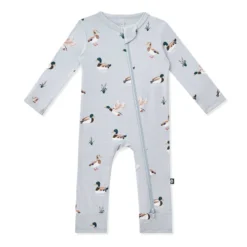 Zippered Romper in Mallard Duck
