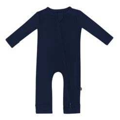 Zippered Romper in Navy