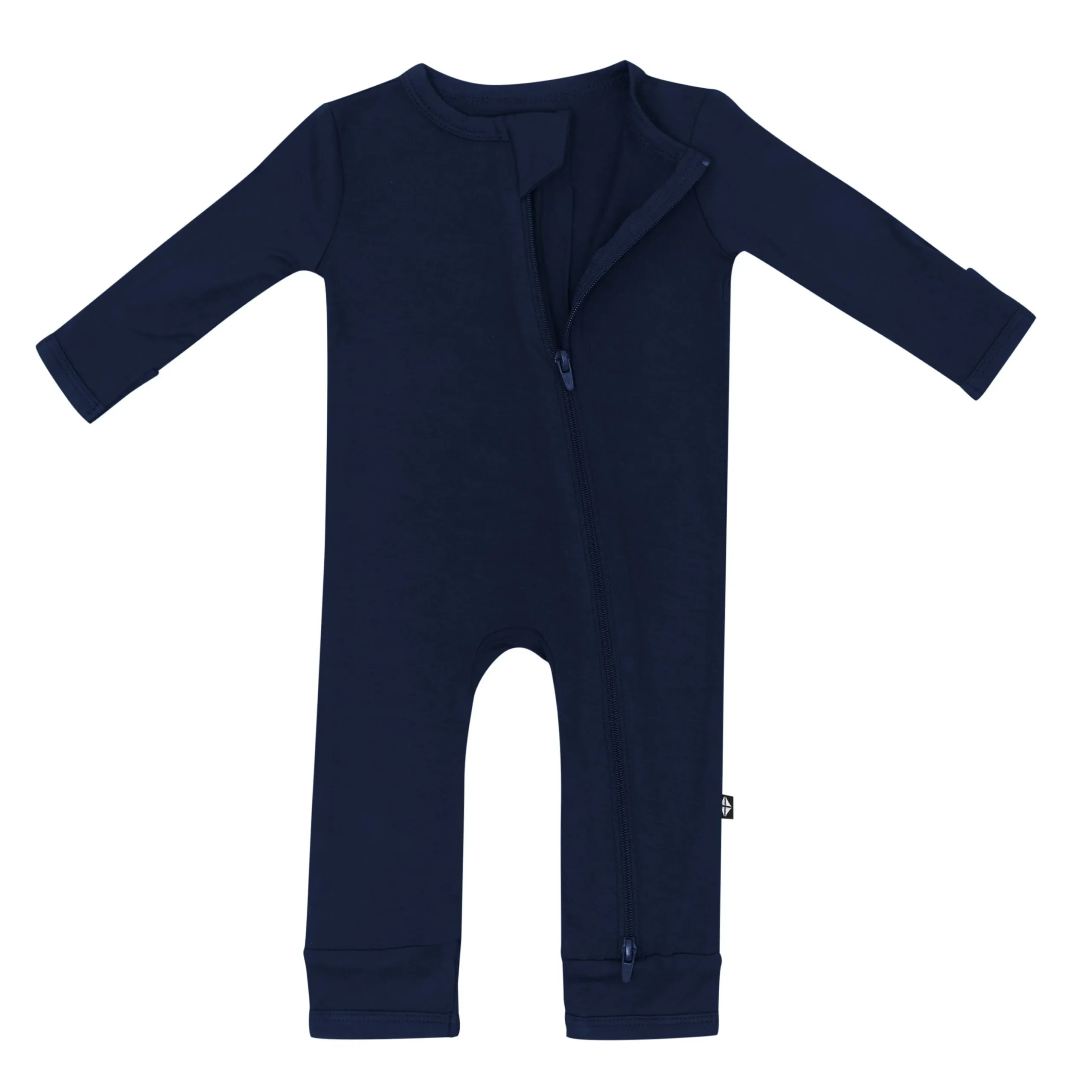 Zippered Romper in Navy