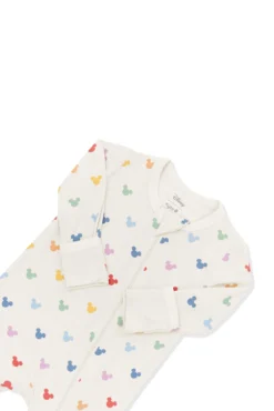 Zippered Romper in Pastel Mickey Mouse