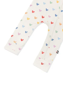 Zippered Romper in Pastel Mickey Mouse