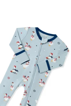 Zippered Romper in Patriotic Goose
