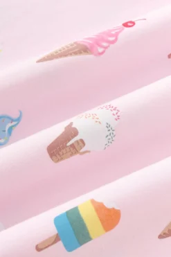 Zippered Romper in Sakura Ice Cream