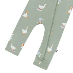Zippered Romper in Silly Goose