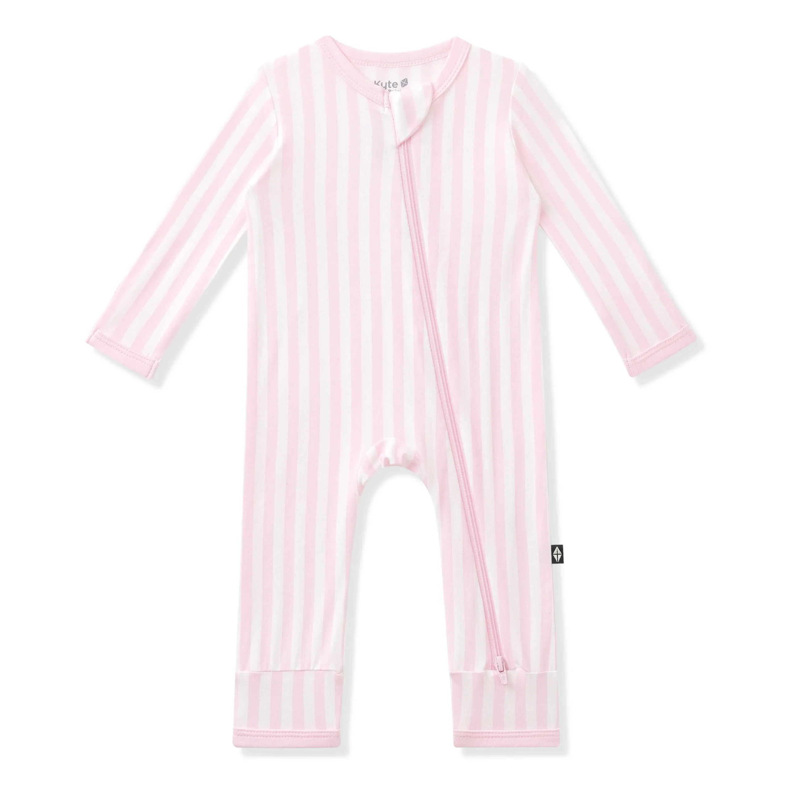 Zippered Romper in Small Sakura Stripe