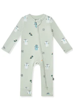 Zippered Romper in Soccer