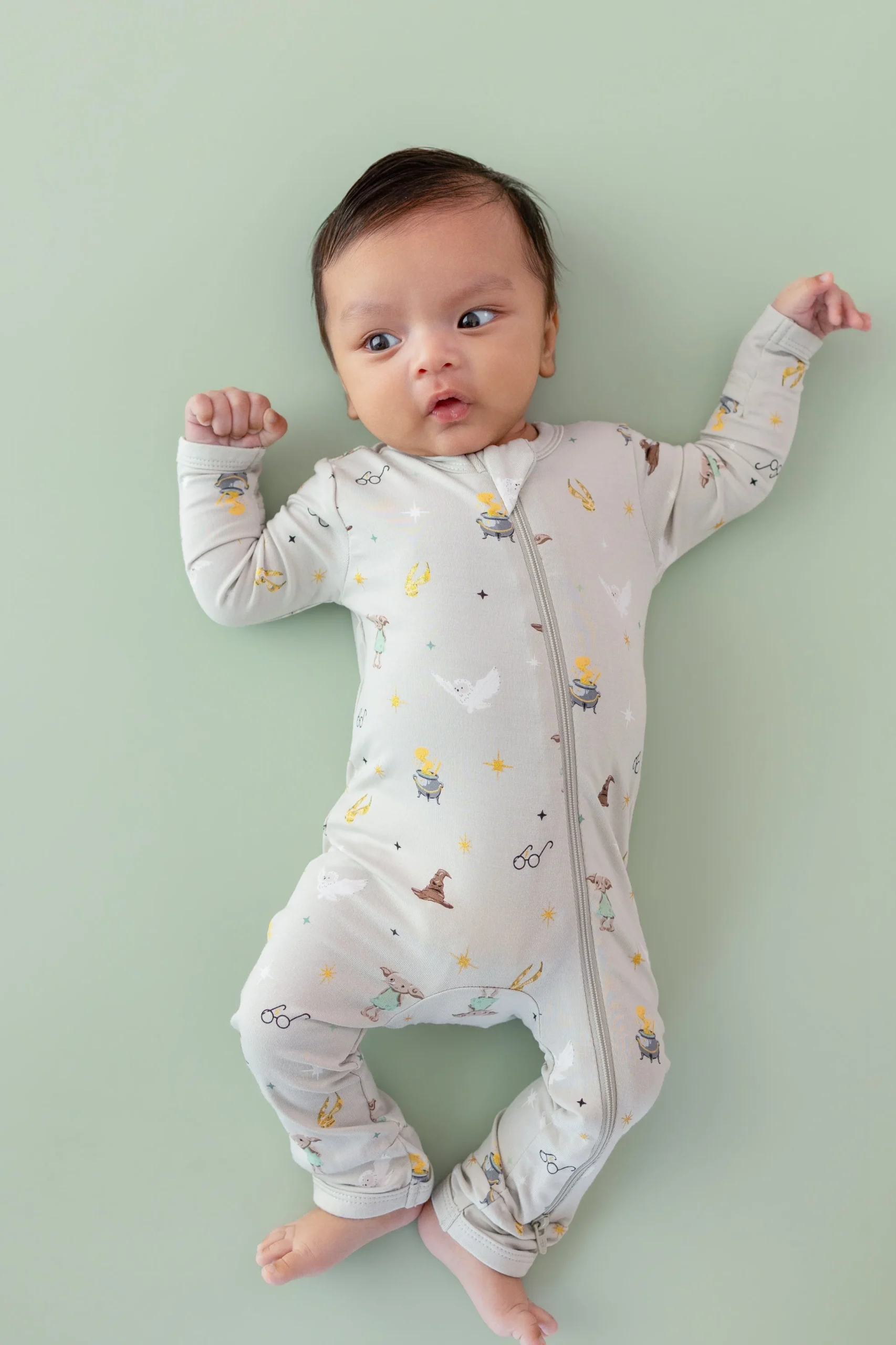 Zippered Romper in Starry Icon