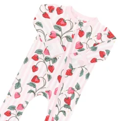 Zippered Romper in Strawberry Fields