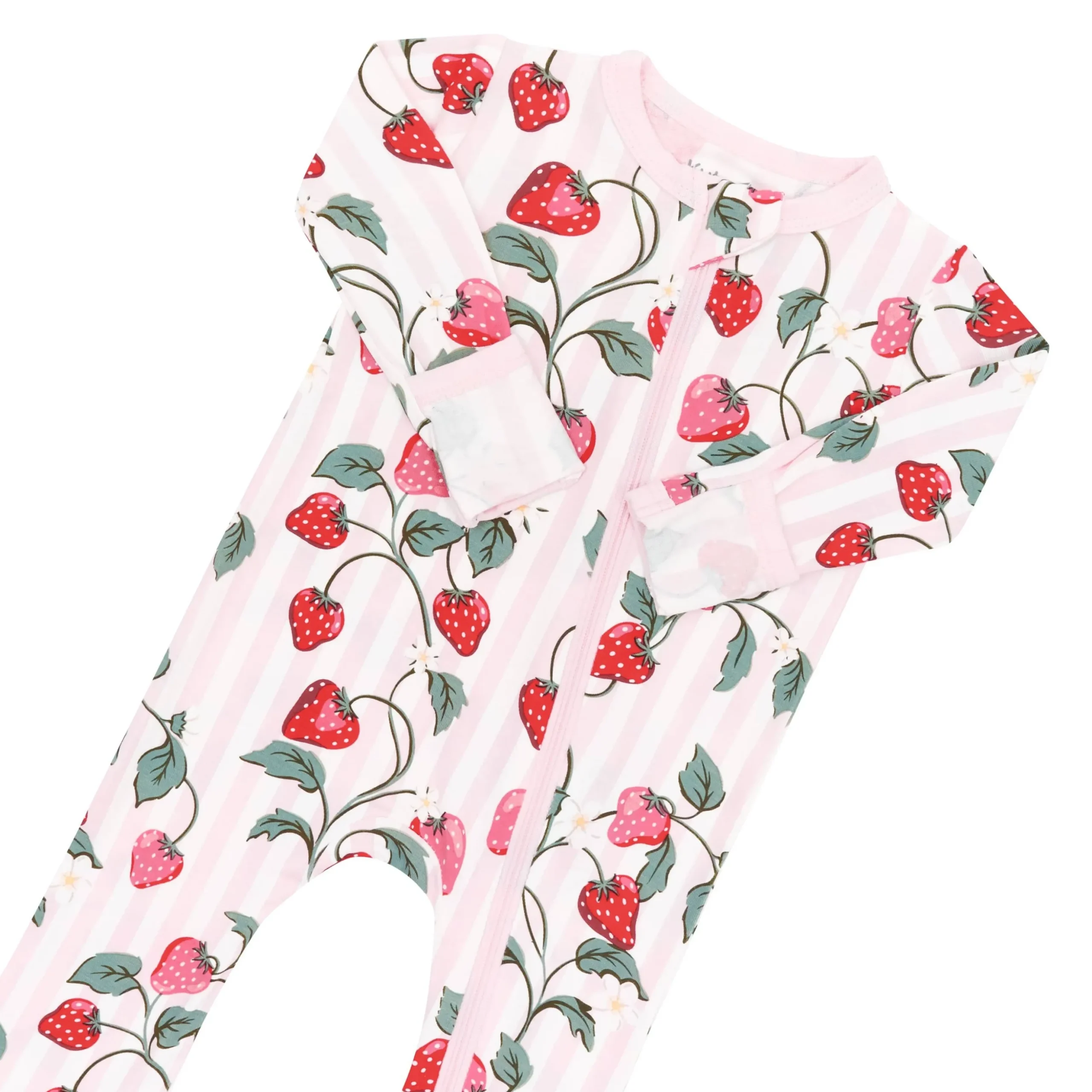 Zippered Romper in Strawberry Fields