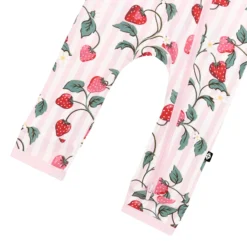 Zippered Romper in Strawberry Fields
