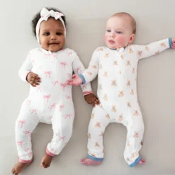 Zippered Romper in Teddy Bear