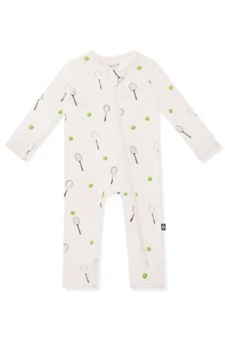 Zippered Romper in Tennis