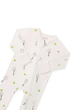 Zippered Romper in Tennis