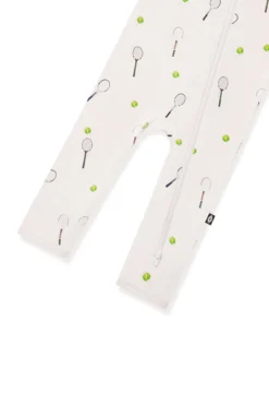 Zippered Romper in Tennis