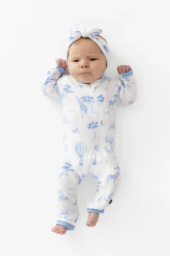 Zippered Romper in Toile Safari