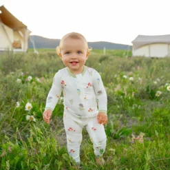 Zippered Romper in Wildflower