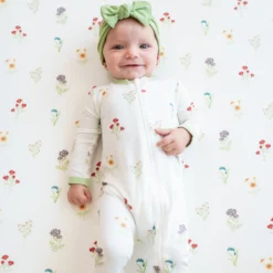 Zippered Romper in Wildflower