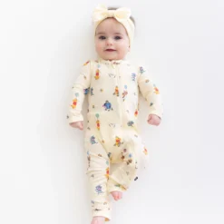 Zippered Romper in Winnie the Pooh Celebration